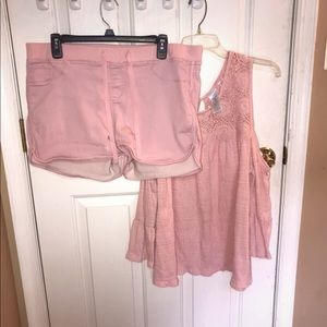 Pink Short and Short set